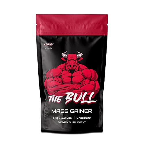 Kobra Labs The Bull Mass Gainer [1Kg, Chocolate] | Lean Whey Protein Muscle Mass Gainer | Complex Carbohydrates | 18Gm Protein, Reduces Muscle Breakdown | Boosts, Powder,Pack of 1